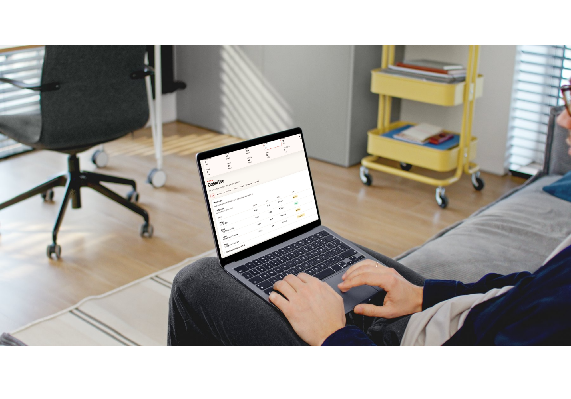 Gestione ordini Pizzable da laptop